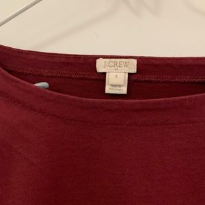 J.Crew bell sleeve cotton shirt wine/burgundy color